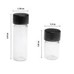 Gold Flake Dust Collection Glass Vials - 12 Pack