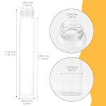 30ml Clear Glass Test Tubes with Screw Caps - 24PCS