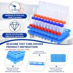 Plastic Test Tube Holder Rack with Silicone Pads