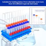 Plastic Test Tube Holder Rack with Silicone Pads