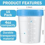 15 Pcs Disposable Urine and Stool Specimen Cups