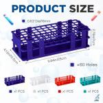 4-Pack Detachable Plastic Test Tube Holder Rack