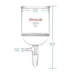 500ml Borosilicate Glass Buchner Funnel with Medium Frit
