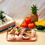 18 Pack Colorful Plastic Food Serving Trays