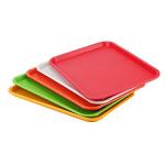 Colorful 9-Piece Plastic Serving Tray Set