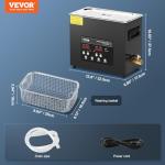 VEVOR 6L Digital Ultrasonic Cleaner with Timer