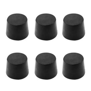 6pcs Black Rubber Stoppers for Test Tubes
