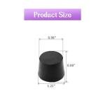 6pcs Black Rubber Stoppers for Test Tubes