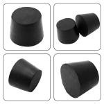 6pcs Black Rubber Stoppers for Test Tubes