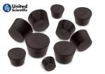 Premium Black Rubber Laboratory Stoppers - Assorted Sizes
