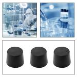 6pcs Black Rubber Stoppers for Test Tubes
