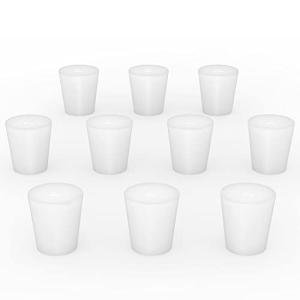 Stonylab White Tapered Silicone Rubber Stoppers (10-Pack)