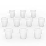 Stonylab White Tapered Silicone Rubber Stoppers (10-Pack)
