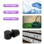 6pcs Black Rubber Stoppers for Test Tubes