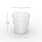 Stonylab White Tapered Silicone Rubber Stoppers (10-Pack)