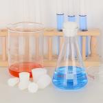 Stonylab White Tapered Silicone Rubber Stoppers (10-Pack)