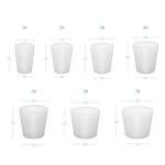 Stonylab White Tapered Silicone Rubber Stoppers (10-Pack)