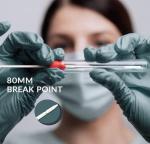 100 Pack Sterile Flocked Nasopharyngeal Swabs 80mm