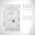 100 Pack Sterile Flocked Nasopharyngeal Swabs 80mm