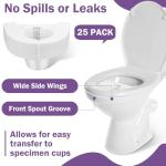 25 Pack Urine Collection Hats for Toilets