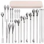 23-Piece Stainless Steel Lab Spatula & Scoop Set