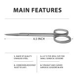 Iris Scissors Curved & Straight 4.5" - Precision Cutting