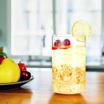 JUVITUS 10 oz Clear Borosilicate Highball Cups - 4 Pack