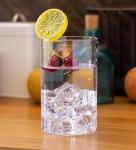 JUVITUS 10 oz Clear Borosilicate Highball Cups - 4 Pack