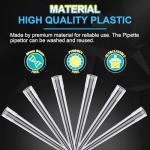 OIIKI 50pcs 10ml Universal Pipette Tips, Clear