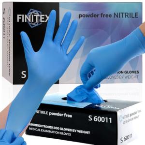 Finitex Blue Nitrile Exam Gloves - 200 Pack