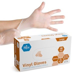 Med PRIDE Heavy Duty Vinyl Gloves - 100 Pack