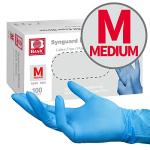 Blue Nitrile Medical Exam Gloves - Box of 100