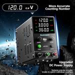 Adjustable 0-120V DC Power Supply with USB Port