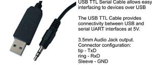 USB to 3.5 mm TTL Cable for Geiger Counters