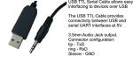USB to 3.5 mm TTL Cable for Geiger Counters