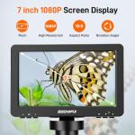 7" LCD Digital Microscope 1200X with 10 LEDs