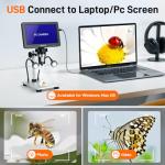 7" LCD Digital Microscope 1200X with 10 LEDs