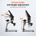 7" LCD Digital Microscope 1200X with 10 LEDs