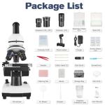 Temery Beginners Biological Microscope Kit with Extras