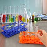 Lawei 6 Pack Test Tube Rack Set - Blue/Orange