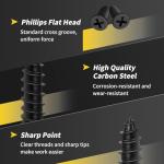 FIXLINK 5/8" Flat Head Phillips Wood Screws - 100 PCS