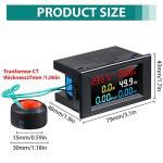 AC Display Meter Set: Digital Voltmeter & Amperage Tester
