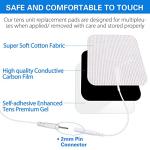 LotFancy 40-Pack TENS Unit Replacement Pads 2"x3.5