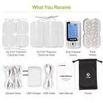 AUVON Dual Channel TENS Unit with 20 Modes