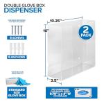 Double Acrylic Gloves Dispenser - Wall Mount Holder