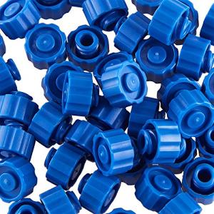 50 Syringe Tip Caps with Storage Box (Blue)