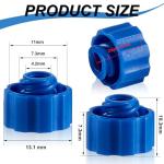 50 Syringe Tip Caps with Storage Box (Blue)