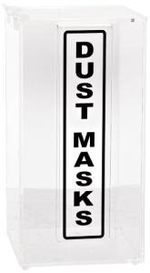 Brady M420 Acrylic Dust Mask Dispenser, Black/Clear