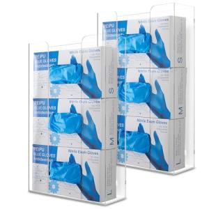 Triple Acrylic Gloves Dispenser - 2 Pack