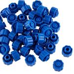 50 Syringe Tip Caps with Storage Box (Blue)